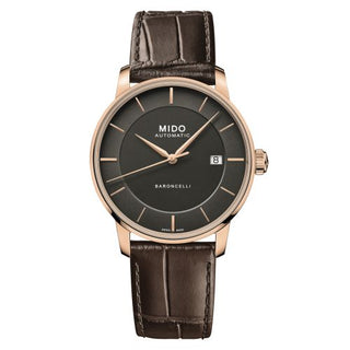 Mido - M037.407.36.061.00  Baroncelli Signature 39 Rose Gold / Grey