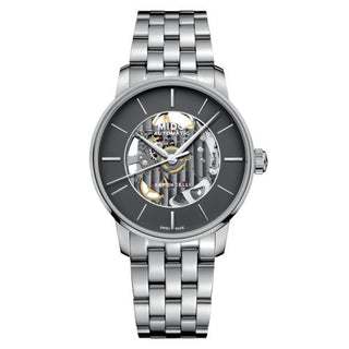 Mido - M037.436.11.061.00  Baroncelli Signature Skeleton Stainless Steel / Anthracite / Bracelet