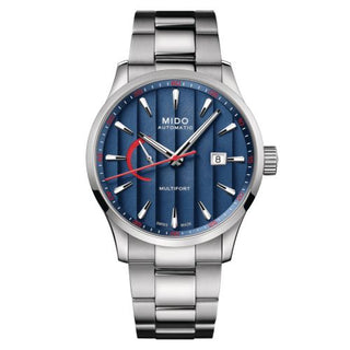 Mido - M038.424.11.041.00  Multifort Power Reserve Stainless Steel / Blue / Bracelet