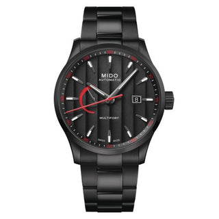 Mido - M038.424.33.051.00  Multifort Power Reserve PVD / Black / Bracelet