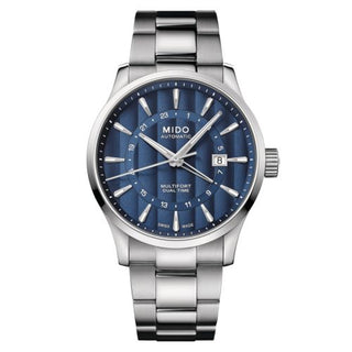 Mido - M038.429.11.041.00  Multifort Dual Time  Stainless Steel / Blue / Bracelet