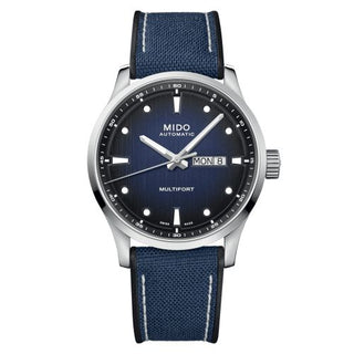 Mido - M038.430.17.041.00  Multifort M Stainless Steel / Blue