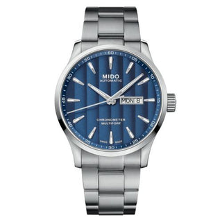 Mido - M038.431.11.041.00  Multifort Chronometer 1 Stainless Steel / Blue / Bracelet