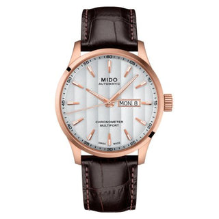 Mido - M038.431.36.031.00  Multifort Chronometer 1 Rose Gold / Silver / Strap