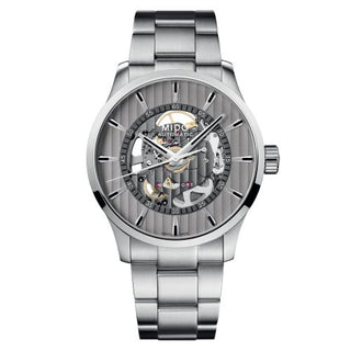 Mido - M038.436.11.031.00  Multifort Skeleton Vertigo Stainless Steel / Silver / Bracelet