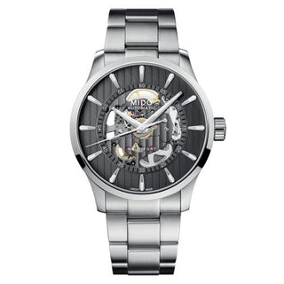 Mido - M038.436.11.061.00  Multifort Skeleton Vertigo Stainless Steel / Grey / Bracelet