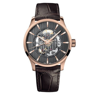 Mido - M038.436.36.061.00  Multifort Skeleton Vertigo Rose Gold / Grey