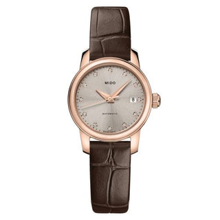 Mido - M039.007.36.076.00  Baroncelli Lady Twenty Five Rose Gold / Grey