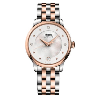 Mido - M039.207.22.106.00  Baroncelli Lady Day Stainless Steel - Rose Gold / MOP / Bracelet