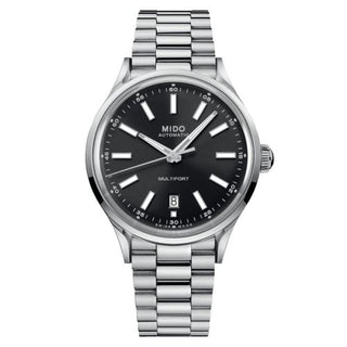 Mido - M040.407.11.061.00  Multifort Powerwind Stainless Steel / Anthracite / Bracelet