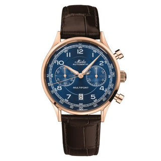 Mido - M040.427.36.042.00  Multifort Patrimony Chronograph Rose Gold / Blue