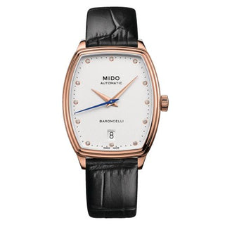 Mido - M041.307.36.016.00  Baroncelli Tonneau Lady Rose Gold / White - Diamond