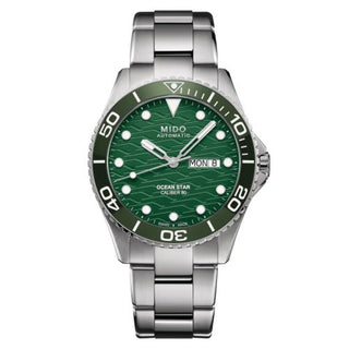 Mido - M042.430.11.091.00  Ocean Star 200C Stainless Steel / Green / Bracelet