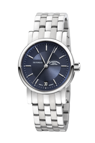 Mühle Glashütte - M1-30-22-MB  Teutonia II Medium Blue Silver / Bracelet