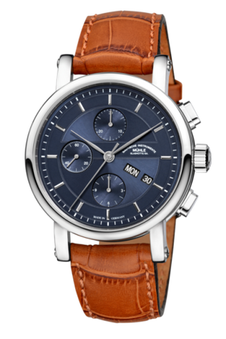 Mühle Glashütte - M1-30-92-LB  Teutonia II Chronograph Blue / Strap