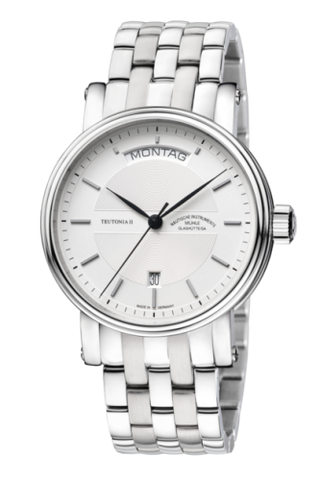 Mühle Glashütte - M1-33-65-MB  Teutonia II Tag/Datum Silver / Bracelet