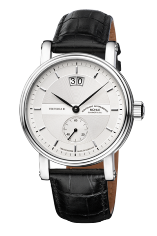 Mühle Glashütte - M1-33-75-LB  Teutonia II Großdatum Chronometer Silver / Strap