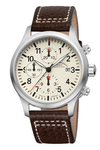 Mühle Glashütte - M1-37-77-LB  Terrasport I Chronograph Cream / Strap