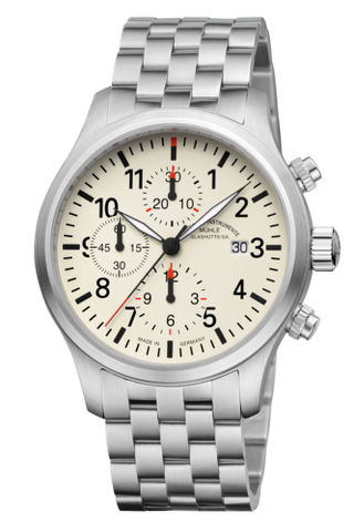 Mühle Glashütte - M1-37-77-MB  Terrasport I Chronograph Cream / Bracelet