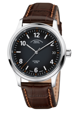 Mühle Glashütte - M1-43-16-LB  Lunova Datum Black / Strap