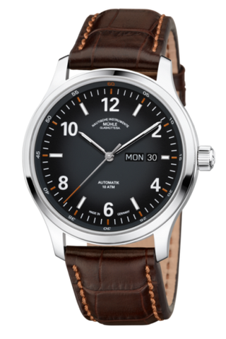 Mühle Glashütte - M1-43-26-LB  Lunova Tag/Datum Black / Strap