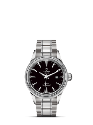 Tudor - 12100-0002  Style 28 Stainless Steel / Black / Bracelet