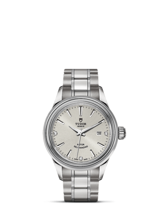 Tudor - 12100-0003  Style 28 Stainless Steel / Silver-Diamond / Bracelet