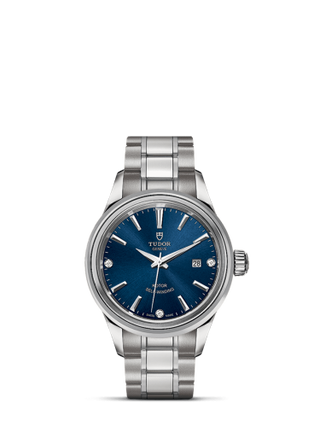 Tudor - 12100-0013  Style 28 Stainless Steel / Blue-Diamond / Bracelet