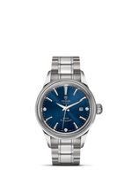 Tudor Style 28 Stainless Steel / Blue-Diamond / Strap (12100-0013)