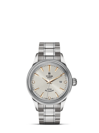 Tudor - 12100-0019  Style 28 Stainless Steel / Silver-Diamond / Bracelet