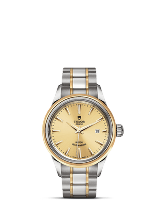 Tudor - 12103-0001  Style 28 Stainless Steel / Yellow Gold / Champagne / Bracelet