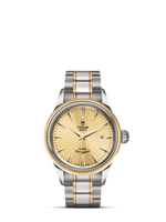 Tudor Style 28 Stainless Steel / Yellow Gold / Black / Strap (12103-0001)