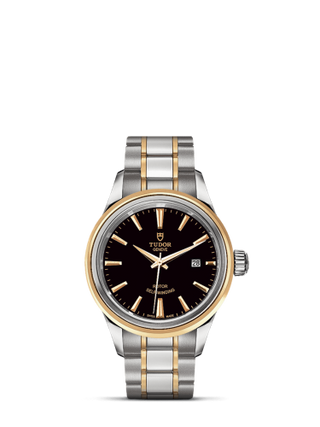 Tudor - 12103-0003  Style 28 Stainless Steel / Yellow Gold / Black / Bracelet