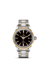 Tudor Style 28 Stainless Steel / Yellow Gold / Burgundy / Strap (12103-0003)