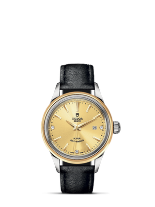 Tudor - 12103-0010  Style 28 Stainless Steel / Yellow Gold / Champagne-Diamond / Strap