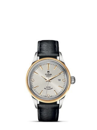 Tudor - 12103-0011  Style 28 Stainless Steel / Yellow Gold / Silver-Diamond / Strap