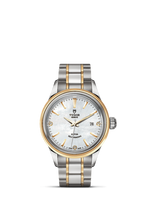 Tudor Style 28 Stainless Steel / Yellow Gold / MOP-Diamond / Strap (12103-0017)