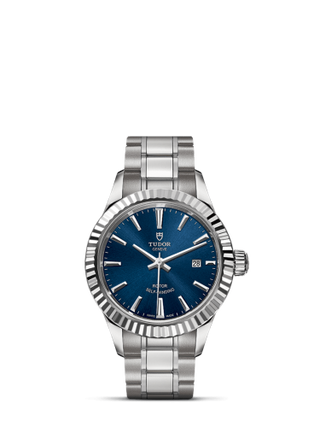 Tudor - 12110-0013  Style 28 Stainless Steel / Fluted / Blue / Bracelet