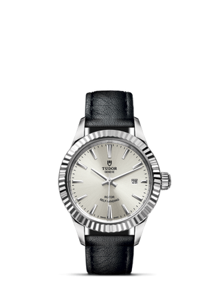 Tudor - 12110-0021  Style 28 Stainless Steel / Fluted / Silver / Strap