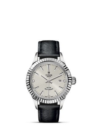 Tudor - 12110-0024  Style 28 Stainless Steel / Fluted / Silver-Diamond / Strap