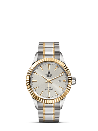 Tudor - 12113-0003  Style 28 Stainless Steel / Yellow Gold / Fluted / Silver / Bracelet