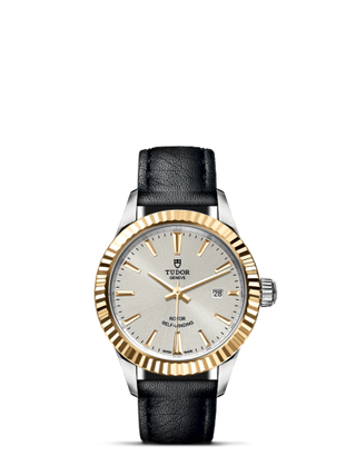 Tudor - 12113-0020  Style 28 Stainless Steel / Yellow Gold / Fluted / Silver / Strap