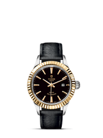 Tudor Style 28 Stainless Steel / Yellow Gold / Fluted / Silver-Diamond / Strap (12113-0021)