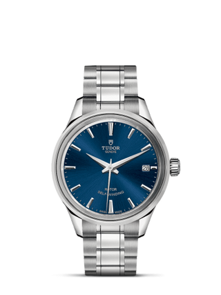 Tudor - 12300-0009  Style 34 Stainless Steel / Blue / Bracelet