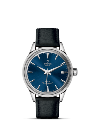 Tudor - 12300-0016  Style 34 Stainless Steel / Blue / Strap