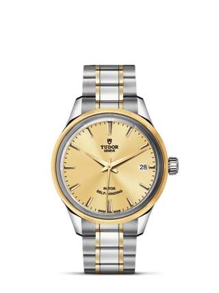 Tudor - 12303-0001  Style 34 Stainless Steel / Yellow Gold / Champagne / Bracelet