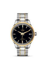 Tudor Style 34 Stainless Steel / Yellow Gold / Black-Diamond / Bracelet (12303-0003)