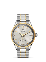 Tudor Style 34 Stainless Steel / Yellow Gold / Black / Strap (12303-0005)