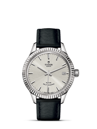 Tudor - 12310-0021  Style 34 Stainless Steel / Fluted / Silver / Strap