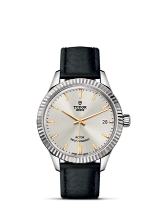 Tudor - 12310-0023  Style 34 Stainless Steel / Fluted / Silver / Strap